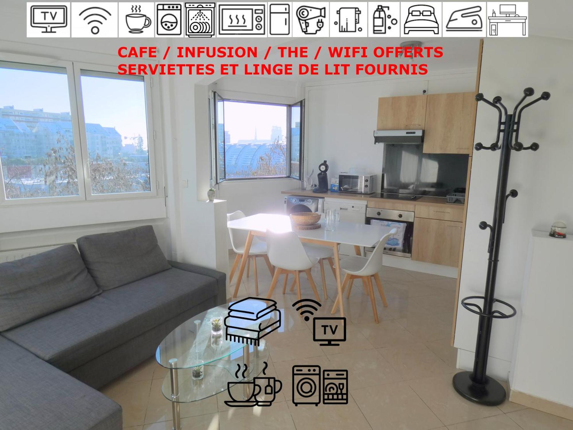 37M2 Lumineux Face Gare Sncf, Wifi Et Cafe Et The Offerts Lejlighed Orléans Eksteriør billede